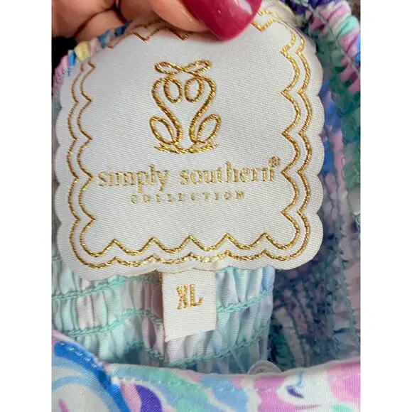 Simply Southern Colorful Open Back Dress Size XL NWT - Picture 3 of 3